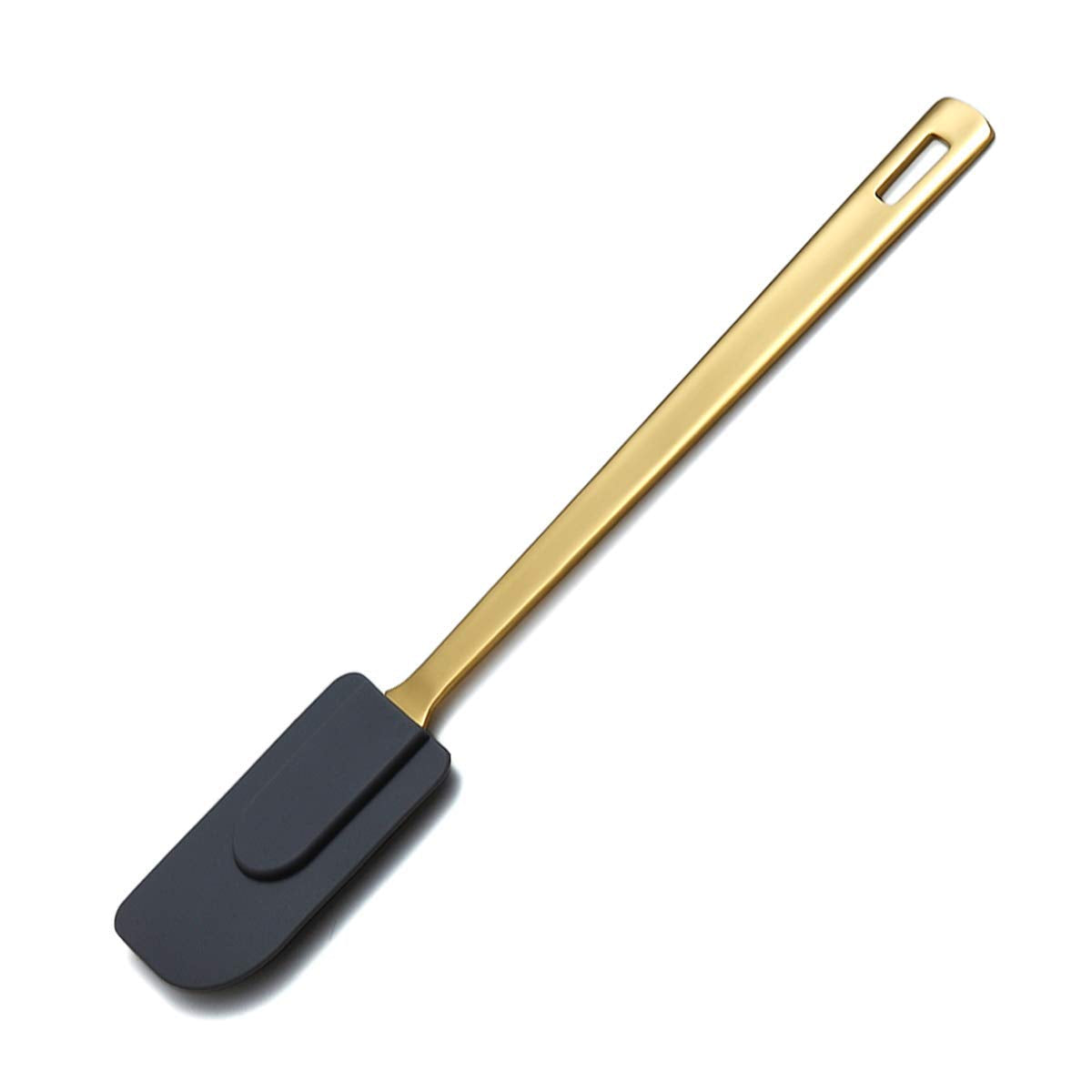Gold Cooking Spoon, Berglander Stainless Steel Slotted Spoon Titanium Gold Plating, Kitchen Serving Basting Spoon For Cooking, Dishwasher Safe, Easy to Clean