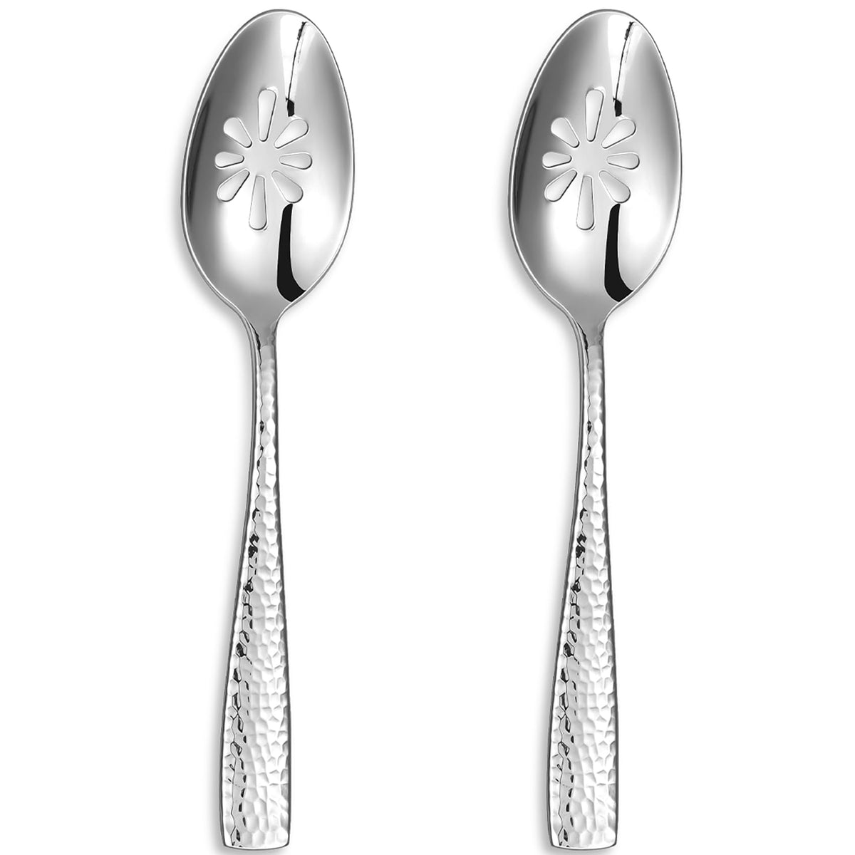 KEAWELL Premium Louis Hammered Slotted Spoons (Slotted Spoons, Set of 2)