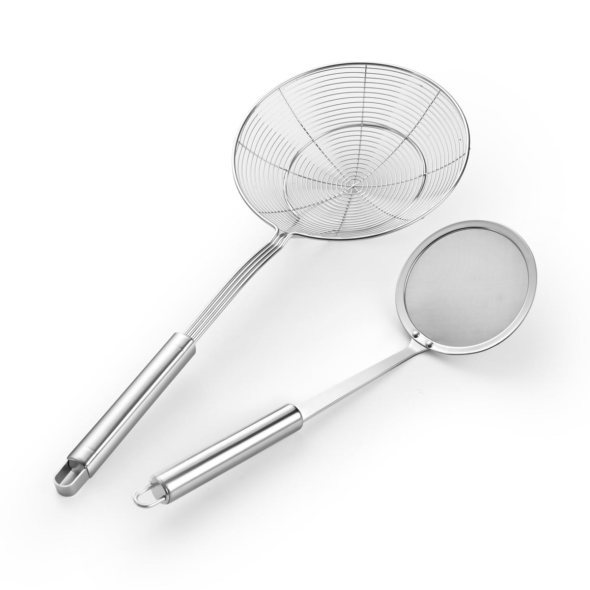 5.3 Inch Spider Strainer With Mesh Fatsoff Soup Scoop,Slotted Spoon For Cooking,Fat Skimmer Spoon For Kitchen Fryer Basket