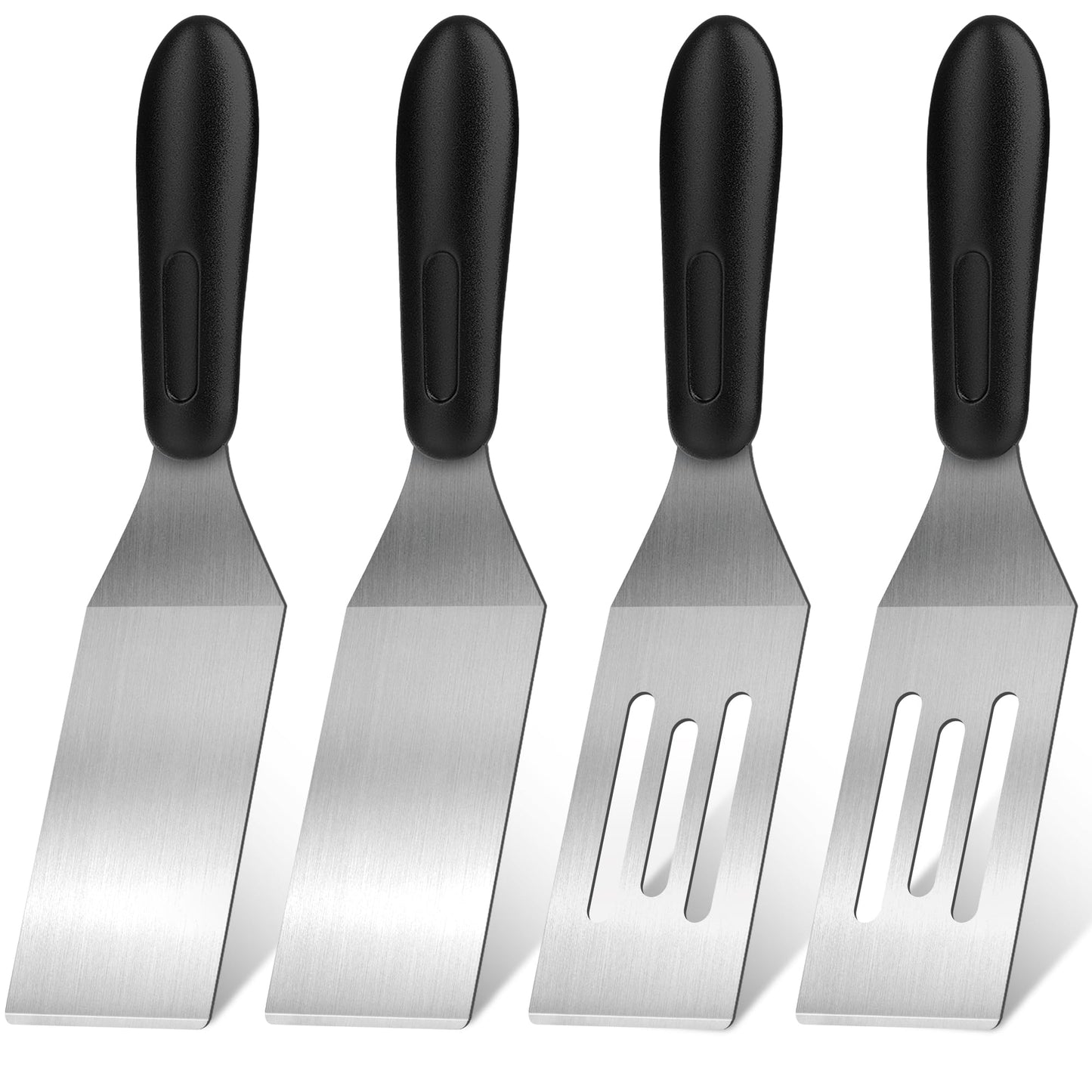 Stainless Steel Mini Spatula (2PC),Small Turners for Cake Brownies Pancakes
