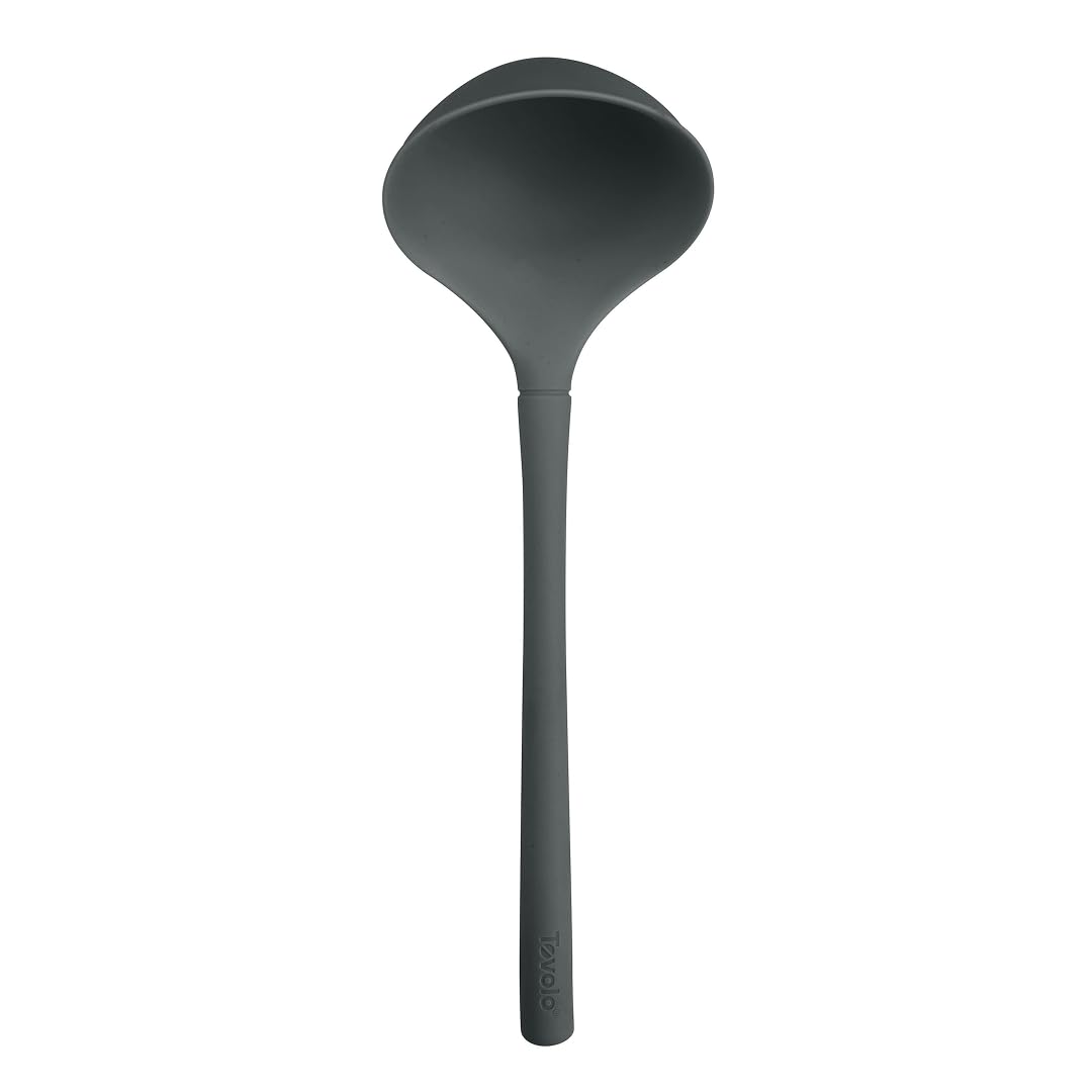 Tovolo Flex Core Small Silicone Ladle Aqua Seafoam Green Heat Safe Silicone Soup Ladle BPA Free, Dishwasher Safe Small Kitchen Ladle with Precision Pour Lip for Serving Sauces Soups Gravies