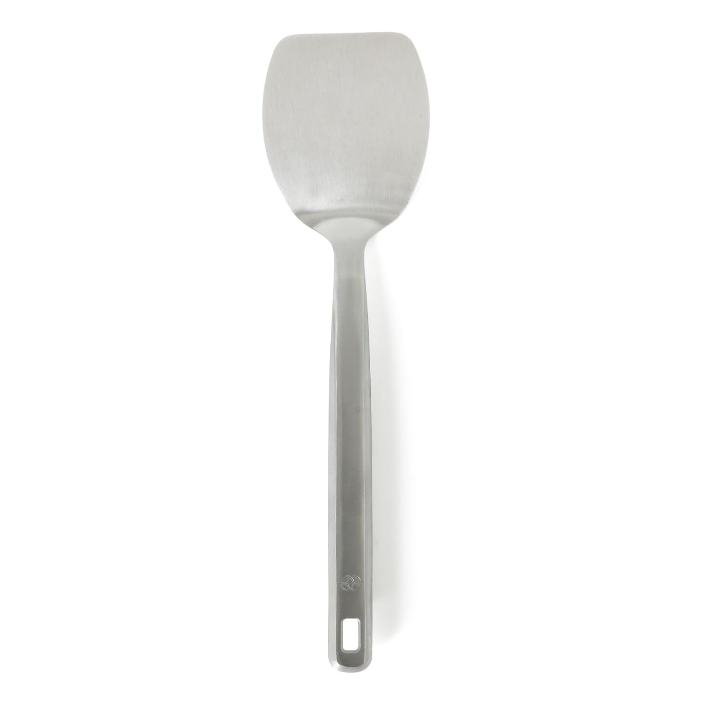 Calphalon Prime Solid Turner, Cooking Spatula, Kitchen Spatula, Stainless Steel Turner with Taupe Silicone Head High-Heat Resistant for Nonstick Cookware, Ergonomic Handle for Easy Turning