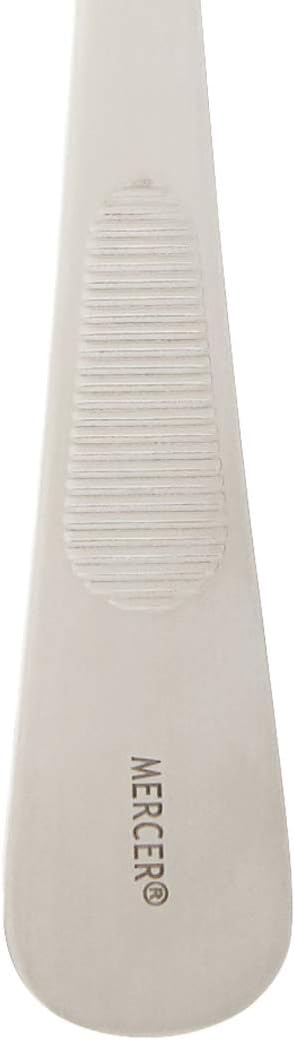 Mercer Culinary 18-8 Stainless Steel Plating Spoon with Slotted Bowl, 7-7/8 Inch,Silver