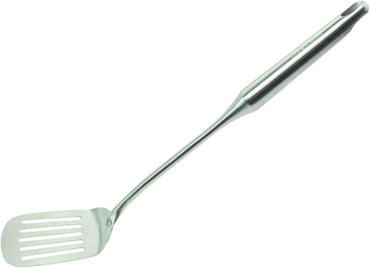 Stainless Steel Slotted Cooking Spoon, 15 Inch Large Metal Chef Strainer Utensil For Cooking, Serving, And Mixing, The #1 Dishwasher Safe Kitchen Tool, Long Spoon With Holes