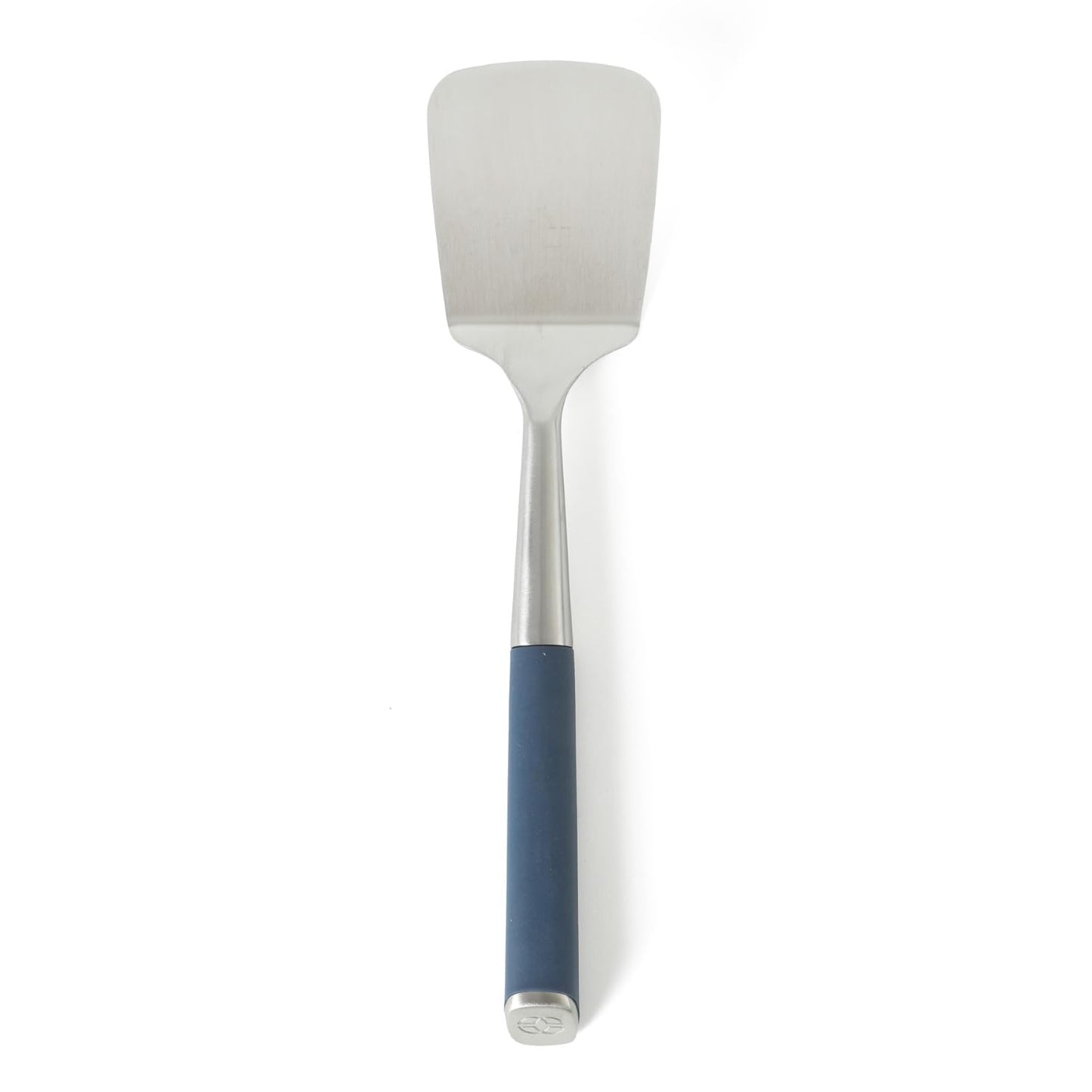 Calphalon Prime Solid Turner, Cooking Spatula, Kitchen Spatula, Stainless Steel Turner with Taupe Silicone Head High-Heat Resistant for Nonstick Cookware, Ergonomic Handle for Easy Turning