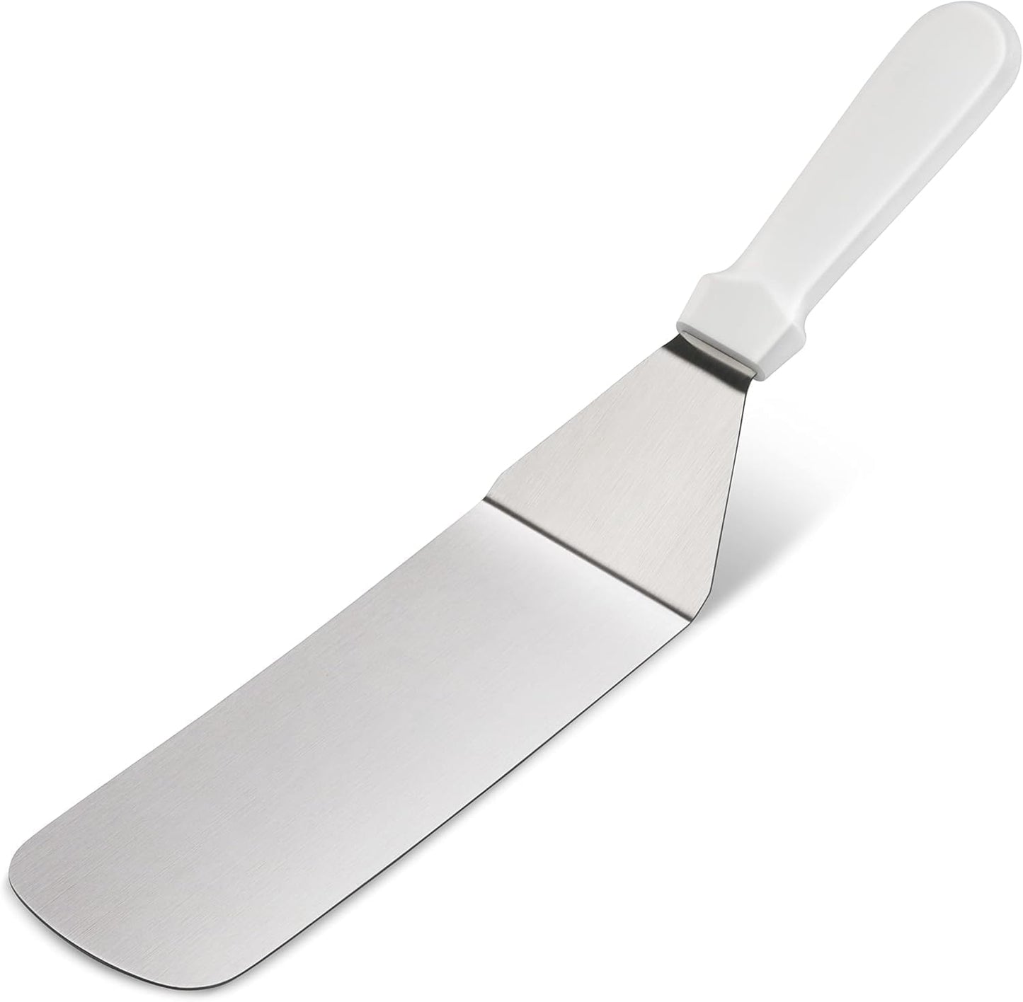 New Star Foodservice Commercial Grade Plastic Handle Flexible Grill Turner/Spatula, 14.5-Inch, White