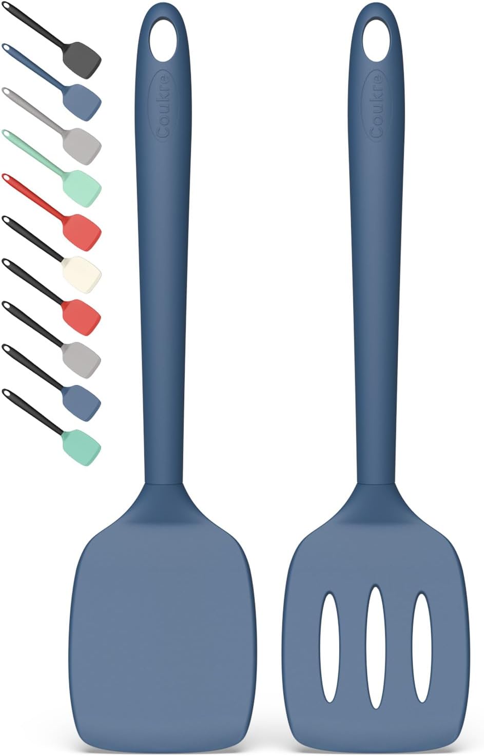 Coukre 2 Pack Silicone Spatula Set,High Heat Resistant, BPA-Free