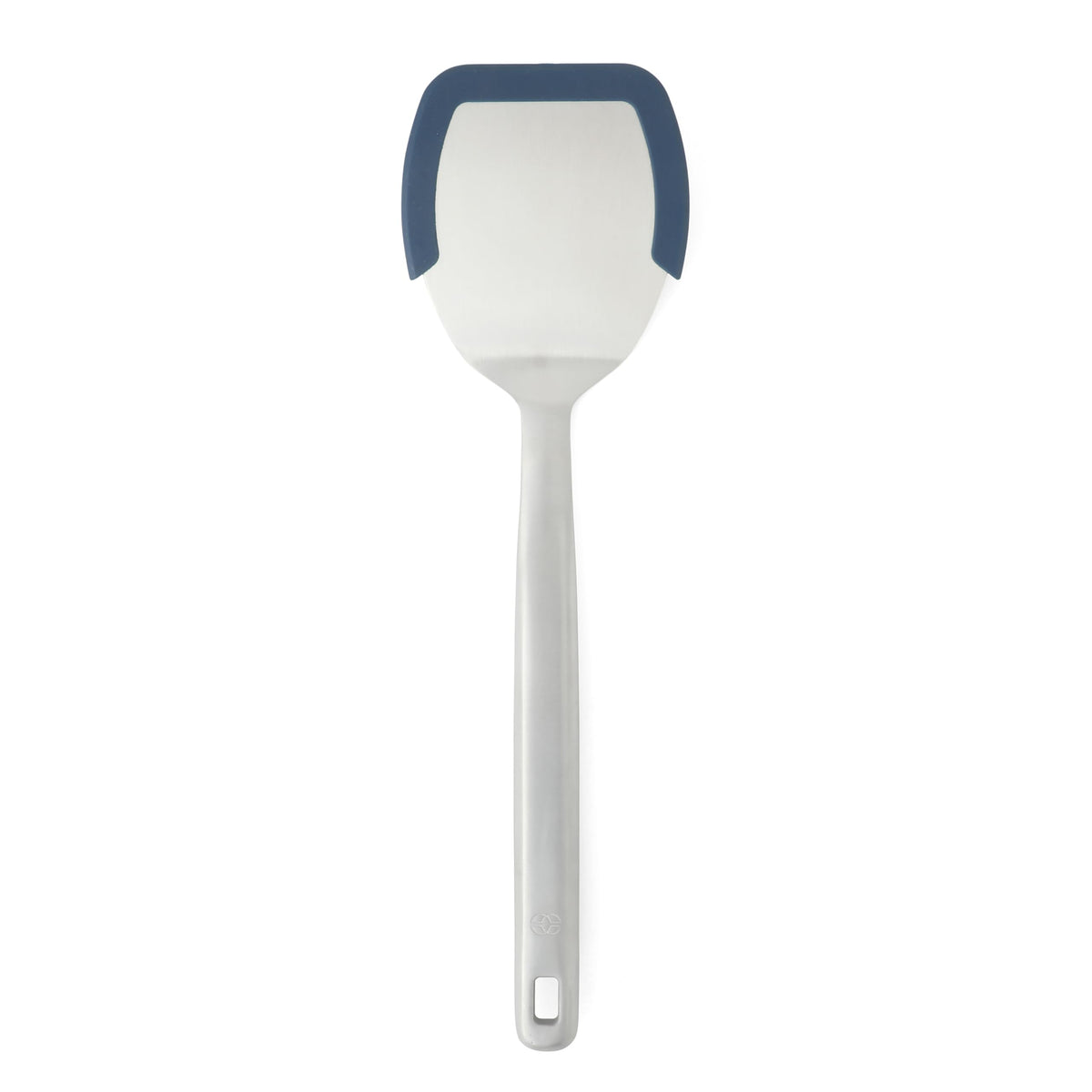 Calphalon Prime Solid Turner, Cooking Spatula, Kitchen Spatula, Stainless Steel Turner with Taupe Silicone Head High-Heat Resistant for Nonstick Cookware, Ergonomic Handle for Easy Turning
