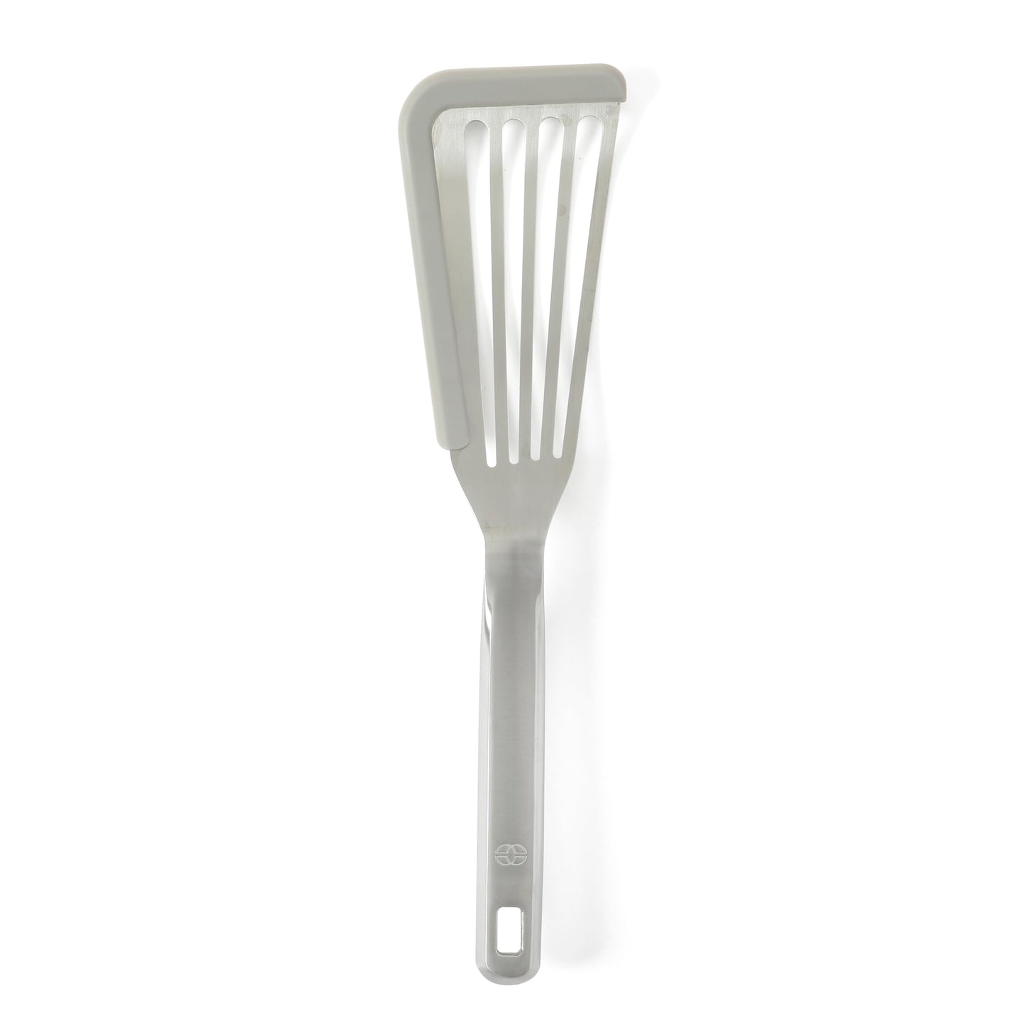 Calphalon Prime Solid Turner, Cooking Spatula, Kitchen Spatula, Stainless Steel Turner with Taupe Silicone Head High-Heat Resistant for Nonstick Cookware, Ergonomic Handle for Easy Turning