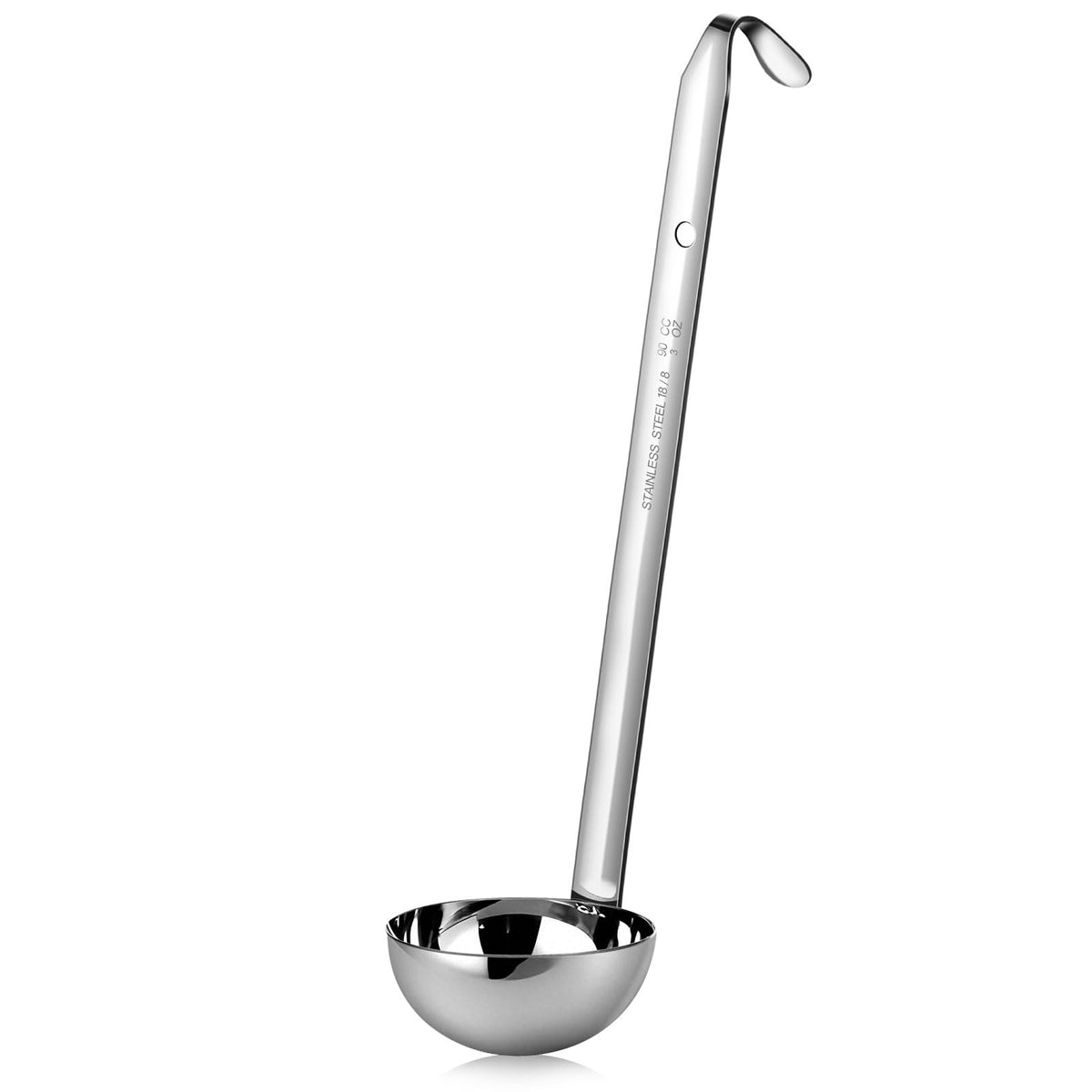 Meekoo 3 Pcs Stainless Steel Ladles Soup with Long Handle,2 oz