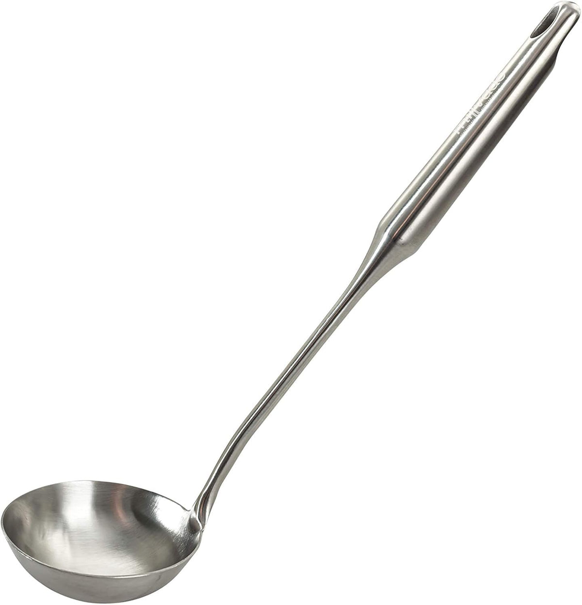 Stainless Steel Slotted Cooking Spoon, 15 Inch Large Metal Chef Strainer Utensil For Cooking, Serving, And Mixing, The #1 Dishwasher Safe Kitchen Tool, Long Spoon With Holes