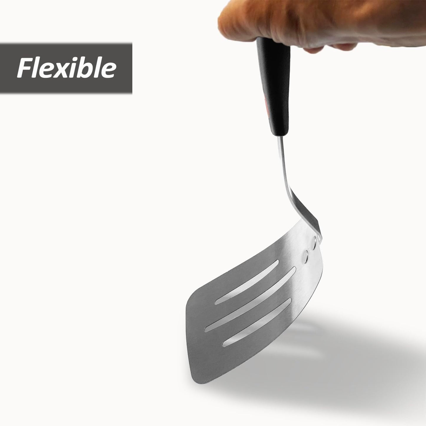 Stainless Steel Flexible Spatula, Thin Metal Turners, 2Pack(S+XL) Slotted