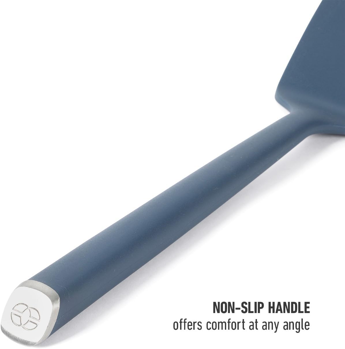 Calphalon Edge Silicone Turner, Flexible Silicone Cooking Spatula with Reinforced Core, Heat-Resistant Nonstick-Safe Turner for Flipping & Cooking, Navy