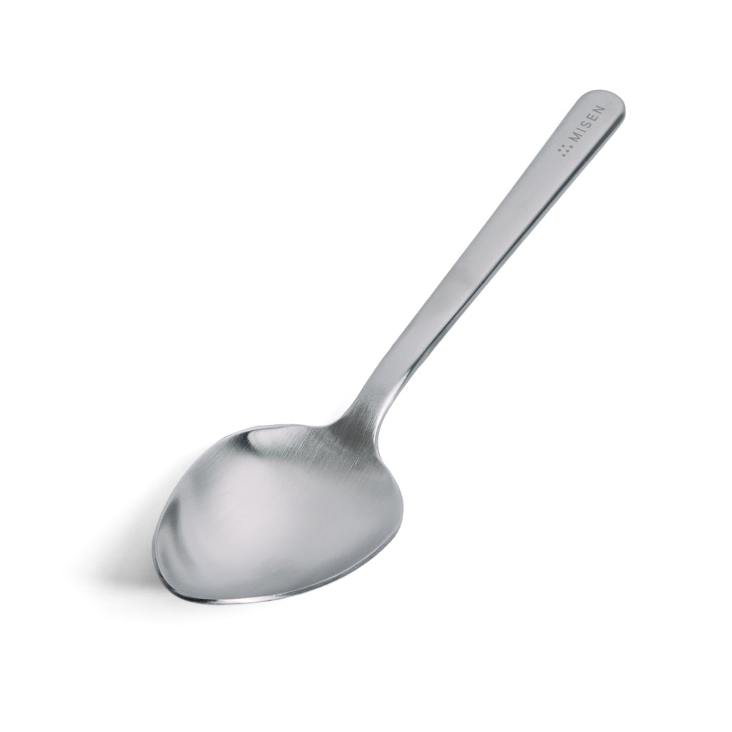 Misen Slotted Chef Spoon – Stainless Steel Draining and Serving Spoon for Pasta Vegetables Poached Eggs Fried Foods Meatballs Braises and Everyday Cooking and Kitchen Prep