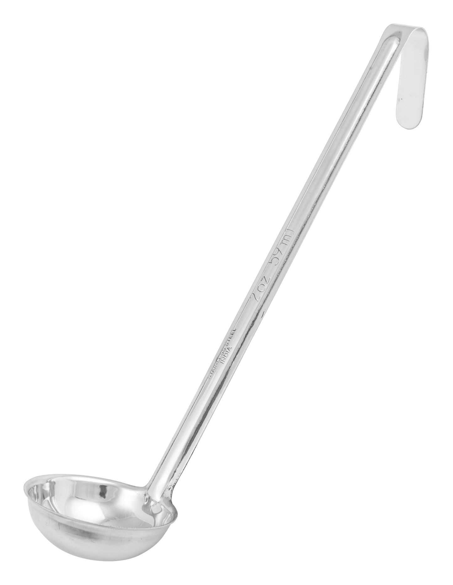 Winco 4 oz Red One Piece Stainless Steel Ladle