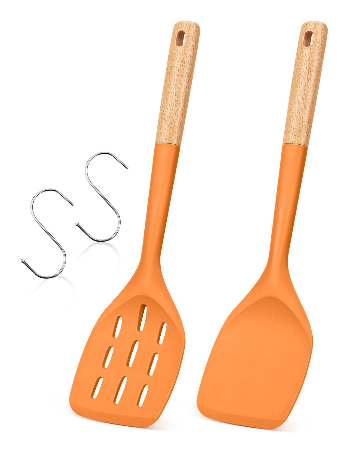 Badiano Silicone Spatula, Non Stick Turner for Cooking, Food Grade, Khaki