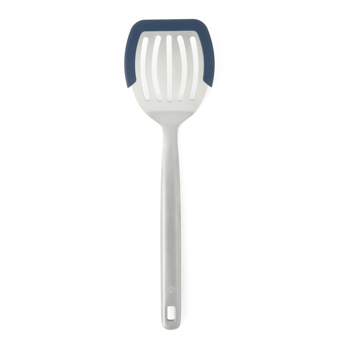 Calphalon Prime Solid Turner, Cooking Spatula, Kitchen Spatula, Stainless Steel Turner with Taupe Silicone Head High-Heat Resistant for Nonstick Cookware, Ergonomic Handle for Easy Turning