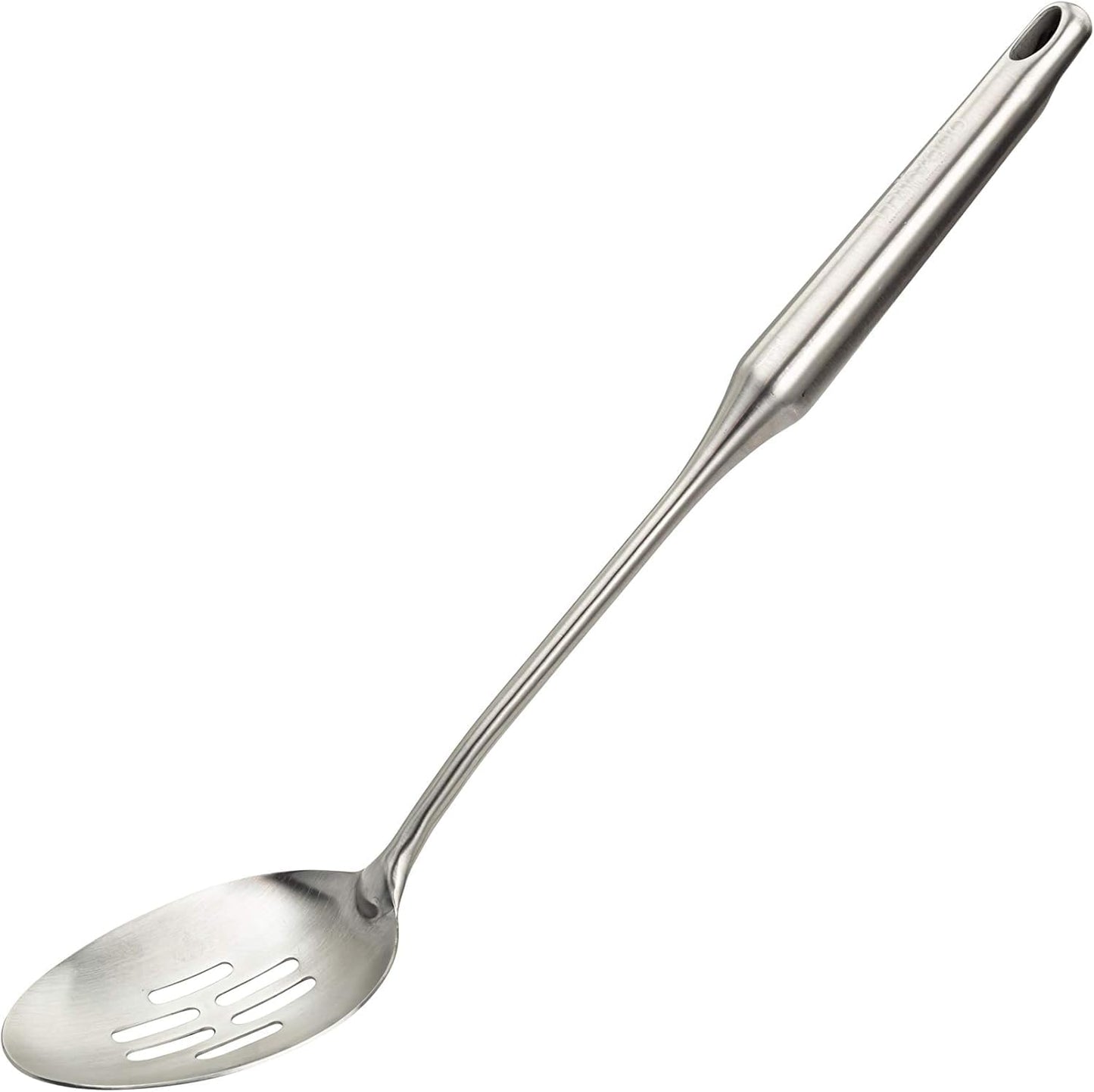Stainless Steel Slotted Cooking Spoon, 15 Inch Large Metal Chef Strainer Utensil For Cooking, Serving, And Mixing, The #1 Dishwasher Safe Kitchen Tool, Long Spoon With Holes