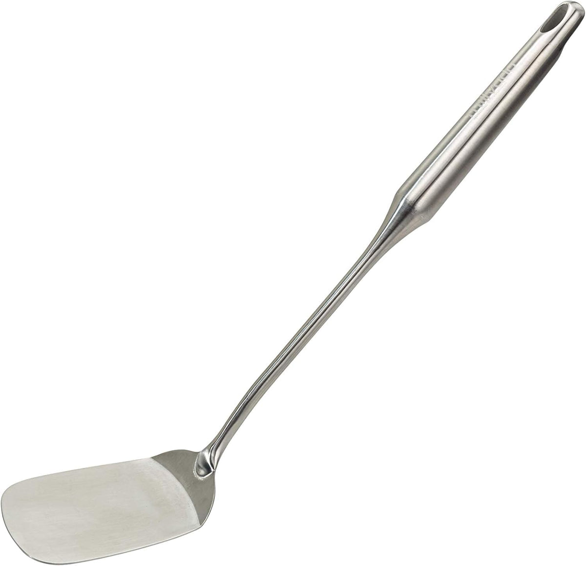 Stainless Steel Slotted Cooking Spoon, 15 Inch Large Metal Chef Strainer Utensil For Cooking, Serving, And Mixing, The #1 Dishwasher Safe Kitchen Tool, Long Spoon With Holes
