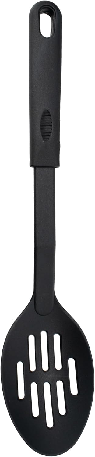 Norpro Nylon 12-Inch Slotted Spoon, 1-Pack, Black