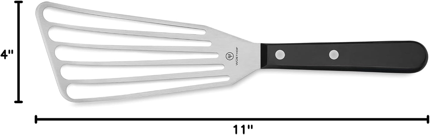 WÜSTHOF Gourmet 6.5" Offset Slotted Spatula,Silver/Black