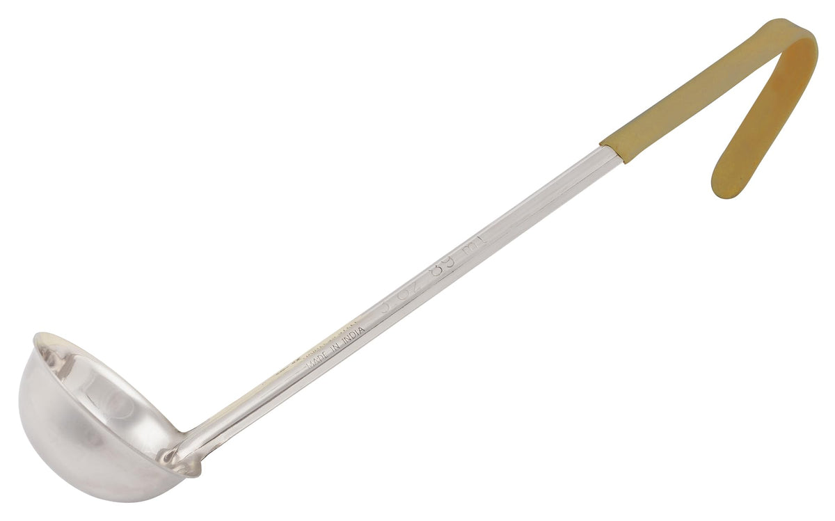 Winco 4 oz Red One Piece Stainless Steel Ladle
