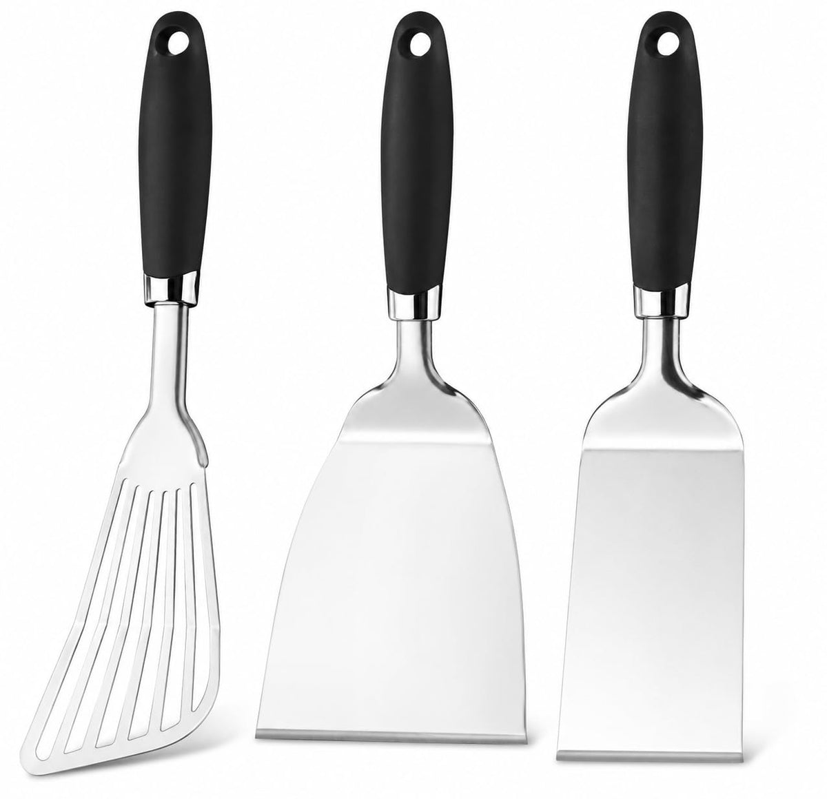 304 Stainless Steel Fish Spatula, Thin Flexible Slotted Turner