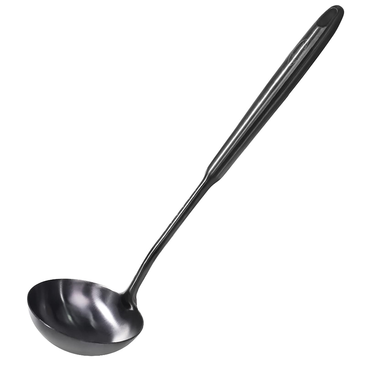 Newness Soup Ladle, [Rustproof, Heat Resistance, Integral Forming] Resilient 304 Stainless Steel Soup Spoon with Vacuum Ergonomic Round Handle, Cooking Spoon for Kitchen, 13.7 Inches