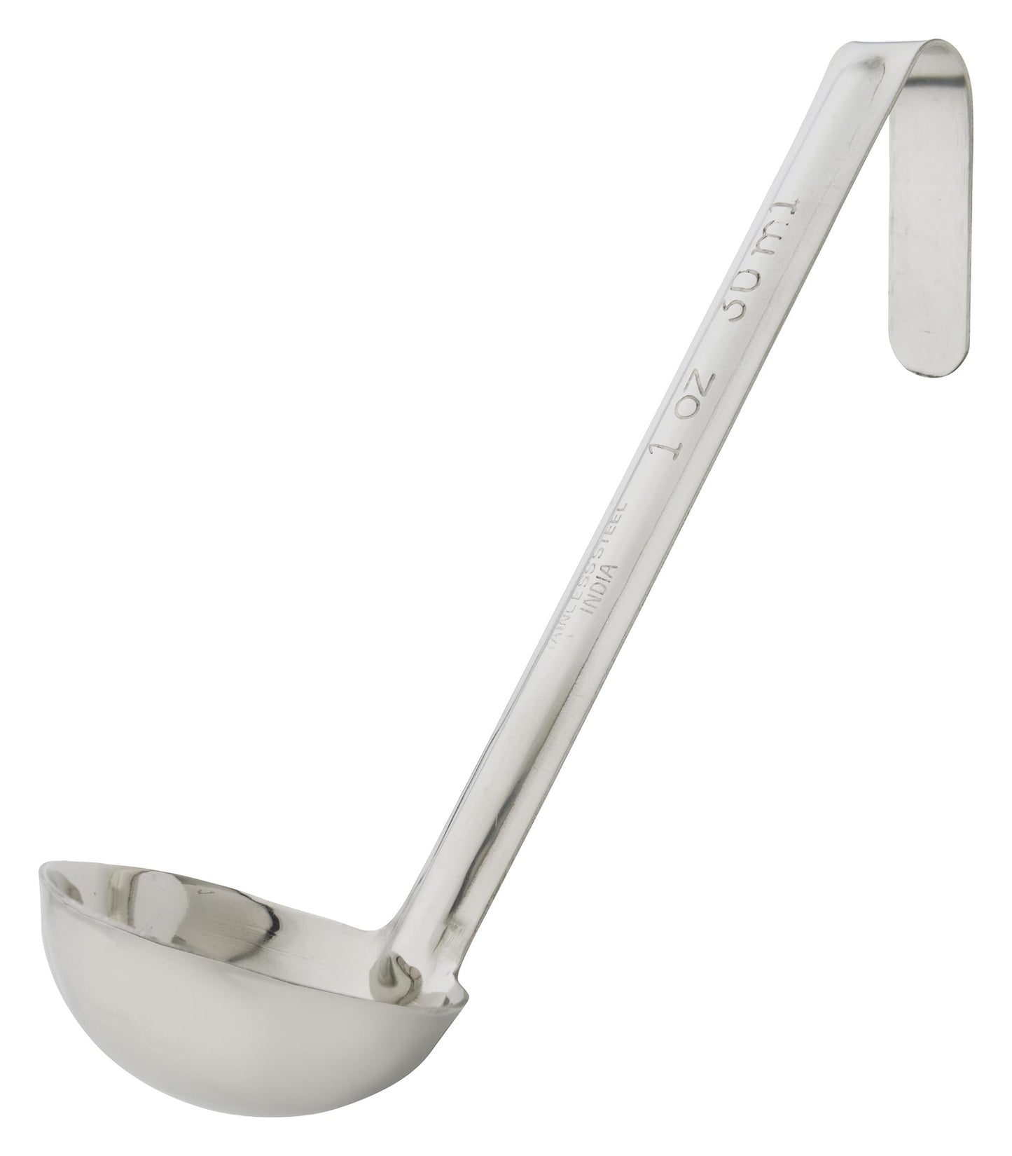 Winco 4 oz Red One Piece Stainless Steel Ladle