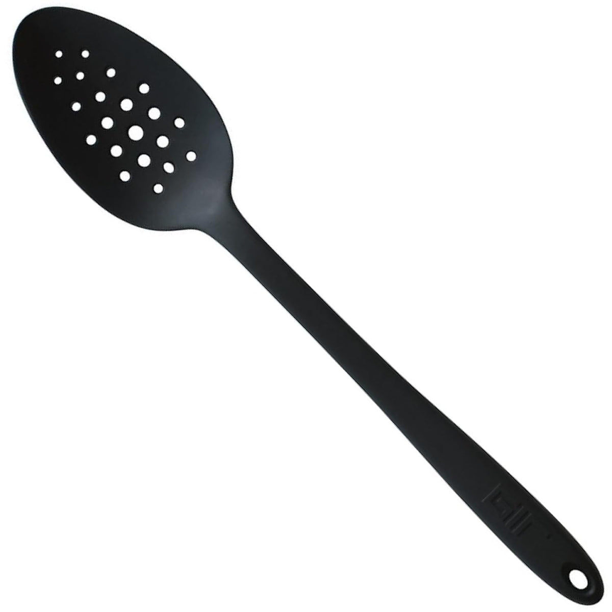 GIR: Get It Right Silicone Slotted Spoon - 13.5" Black Unibody - Perforated Strainer & Skimmer - Heat Resistant to 425°F - Dishwasher-Friendly - Easy-Clean Cooking Spoons for Nonstick Cookware