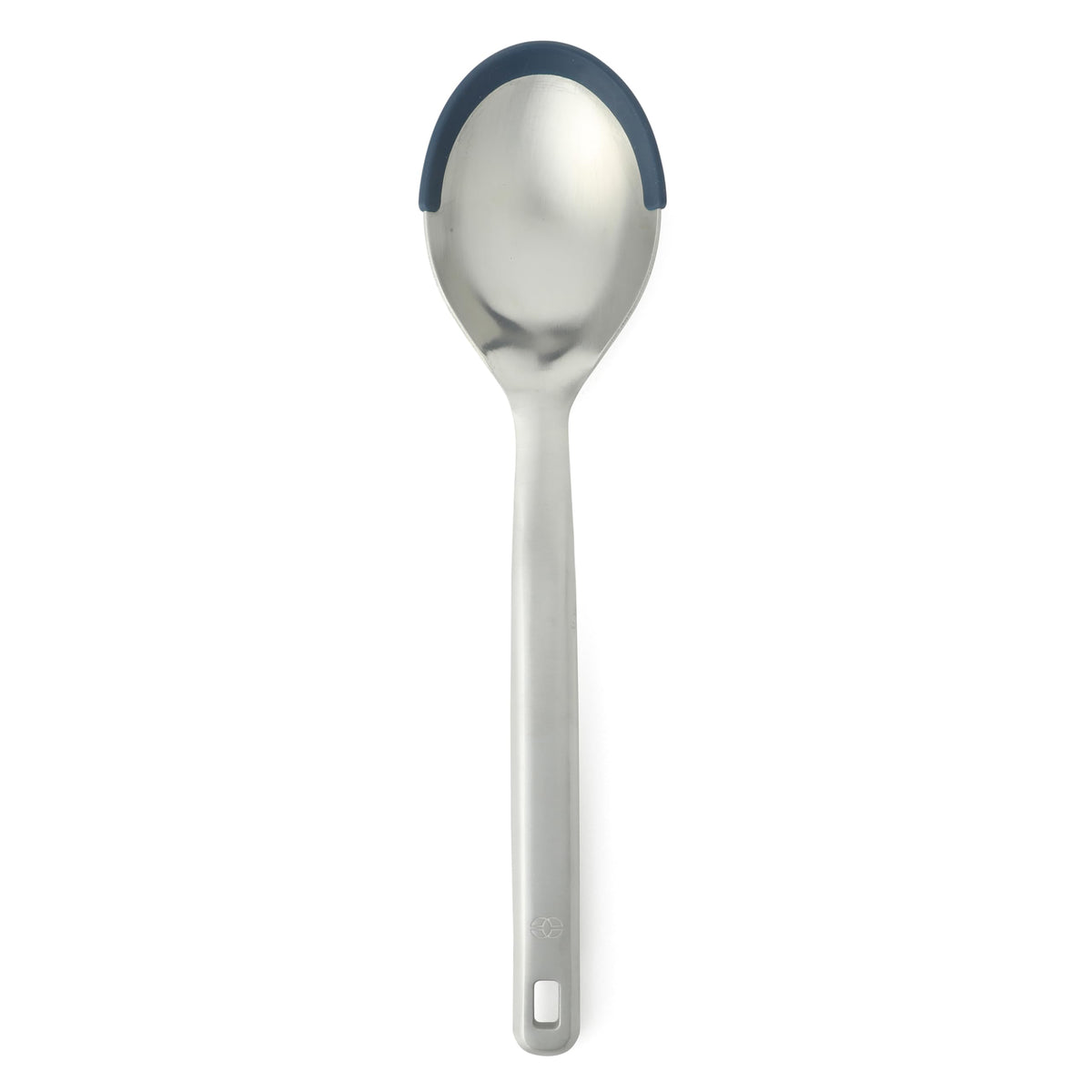 Calphalon Prime Slotted Spoon Skimmer, Stainless Steel Slotted Spoon, Straining Spoon with Taupe Silicone Head, Heat-Resistant Nonstick-Safe Kitchen Tool