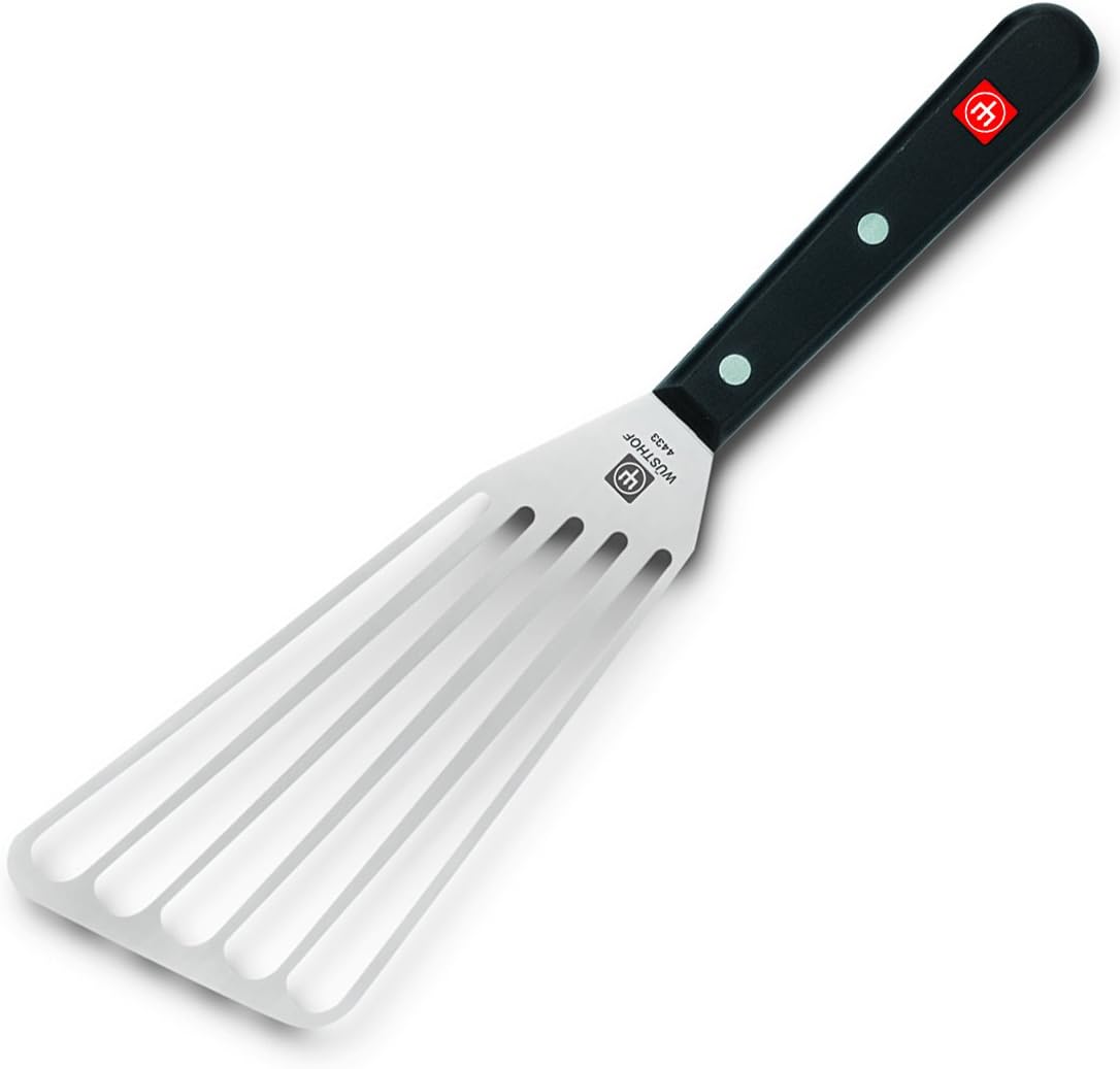 WÜSTHOF Gourmet 6.5" Offset Slotted Spatula,Silver/Black