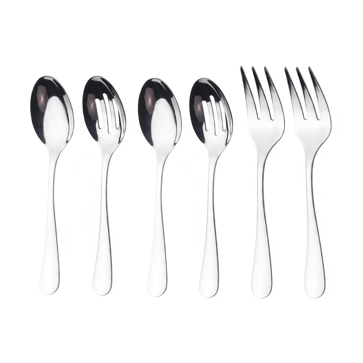 VIVANI 4-Piece Serving Spoons Set, 8.5-Inch Serving Spoon and Slotted Spoon