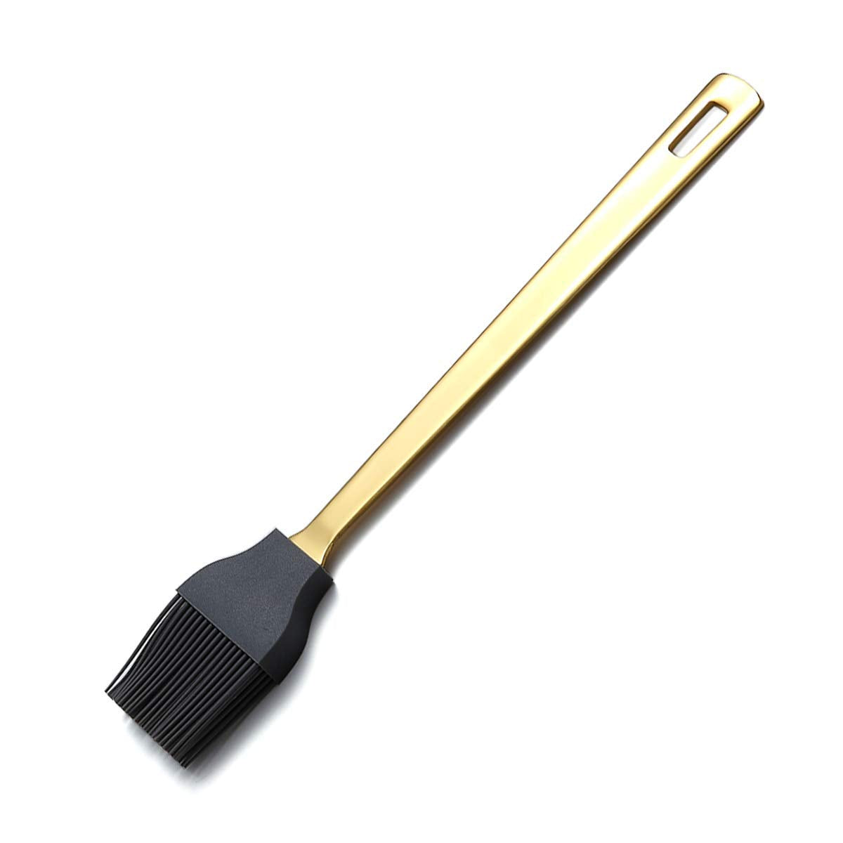Gold Cooking Spoon, Berglander Stainless Steel Slotted Spoon Titanium Gold Plating, Kitchen Serving Basting Spoon For Cooking, Dishwasher Safe, Easy to Clean