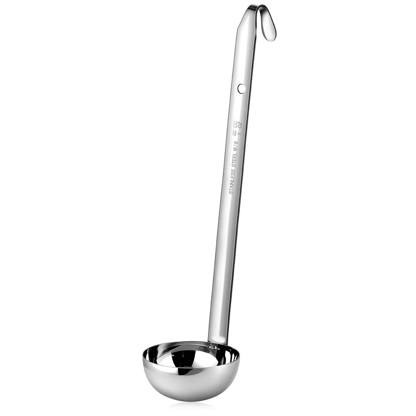 Meekoo 3 Pcs Stainless Steel Ladles Soup with Long Handle,2 oz