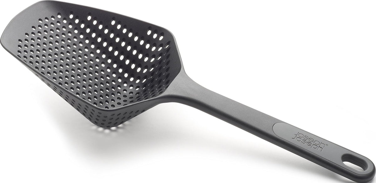 Joseph Joseph 10160 Scoop Colander Strainer Slotted Spoon, Large, Gray/Green
