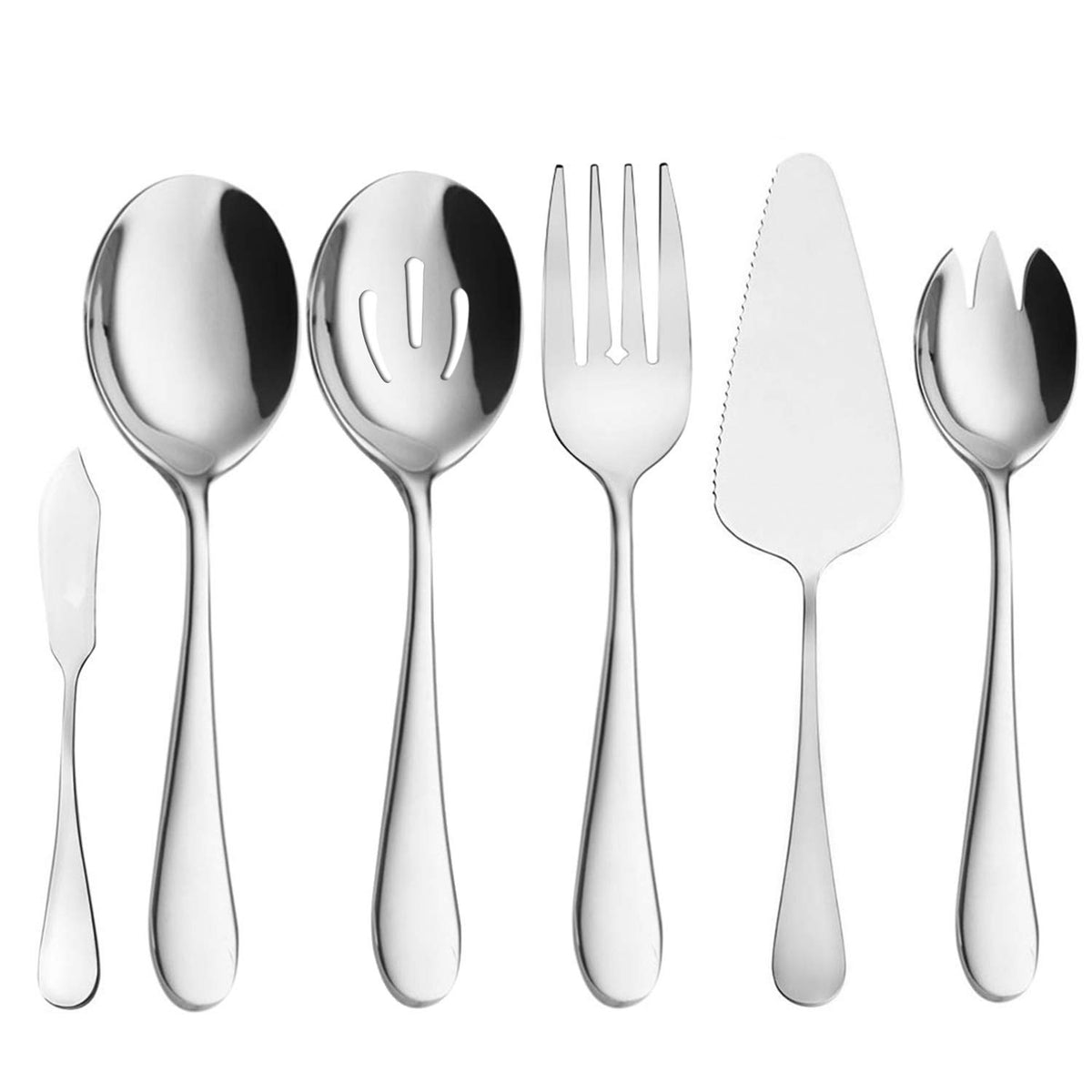 AOOSY 2 Pcs Stainless Steel Serving Utensil Set, Long Handle Serving Spoons