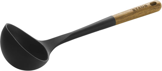 Staub Soup Ladle, Cooking Utensil, Non-Stick Silicone, Black
