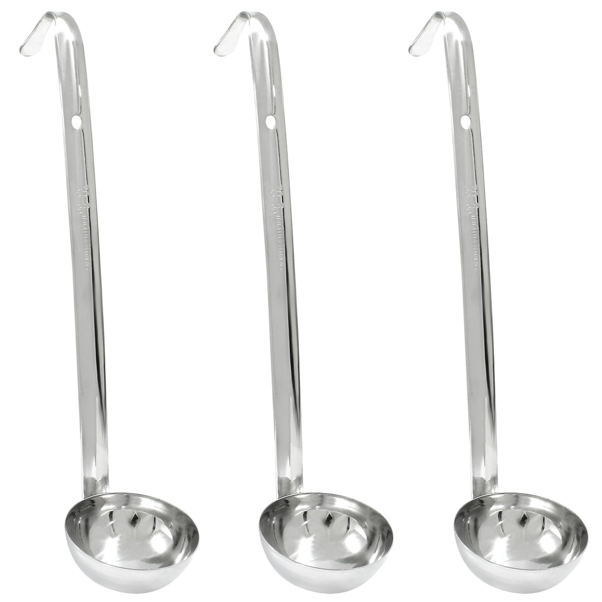 Piutouyar 3 Pcs 3 oz Soup Ladle Set with Long Hooked Handle