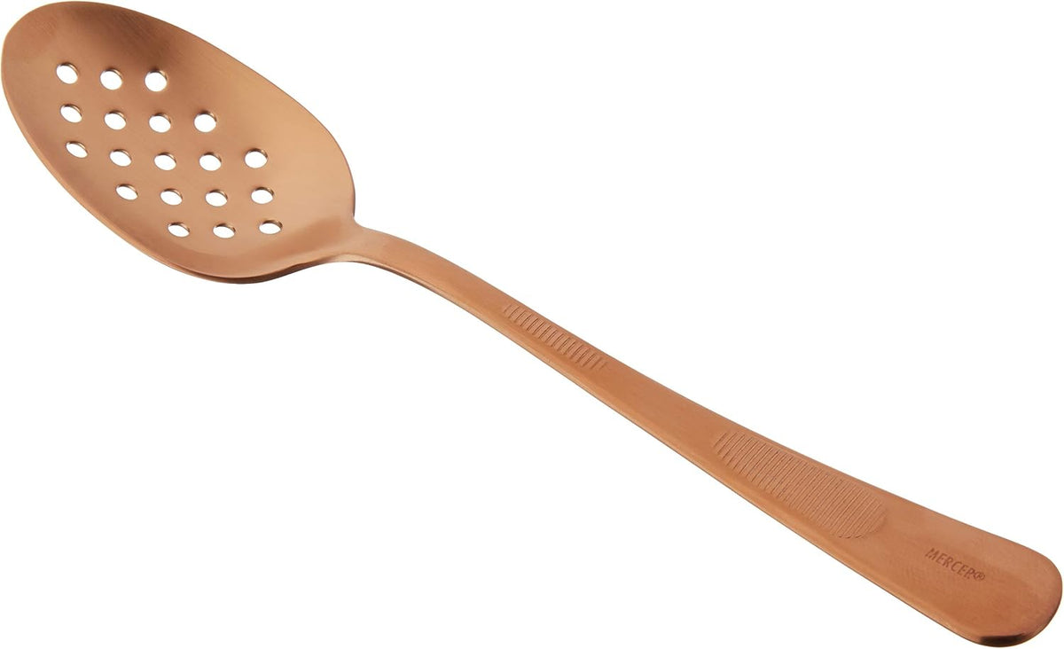 Mercer Culinary 7-8 Inch, Silver Plating Spoon, Perforated Bowl, 7 7-8-Inch, 7 7-8"