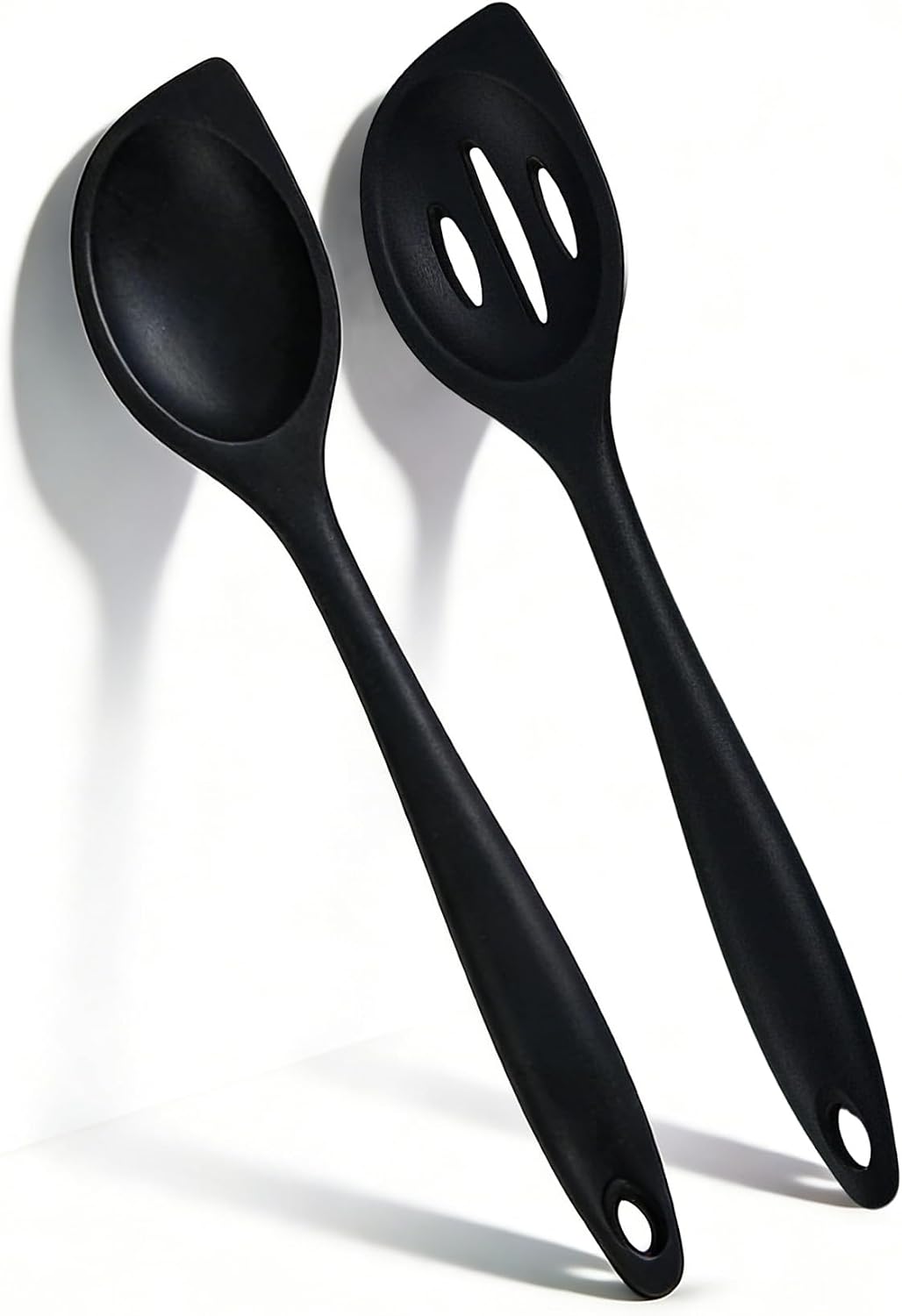 Silicone Cooking Spoon, Slotted Spatula Spoon for Nonstick Cookware