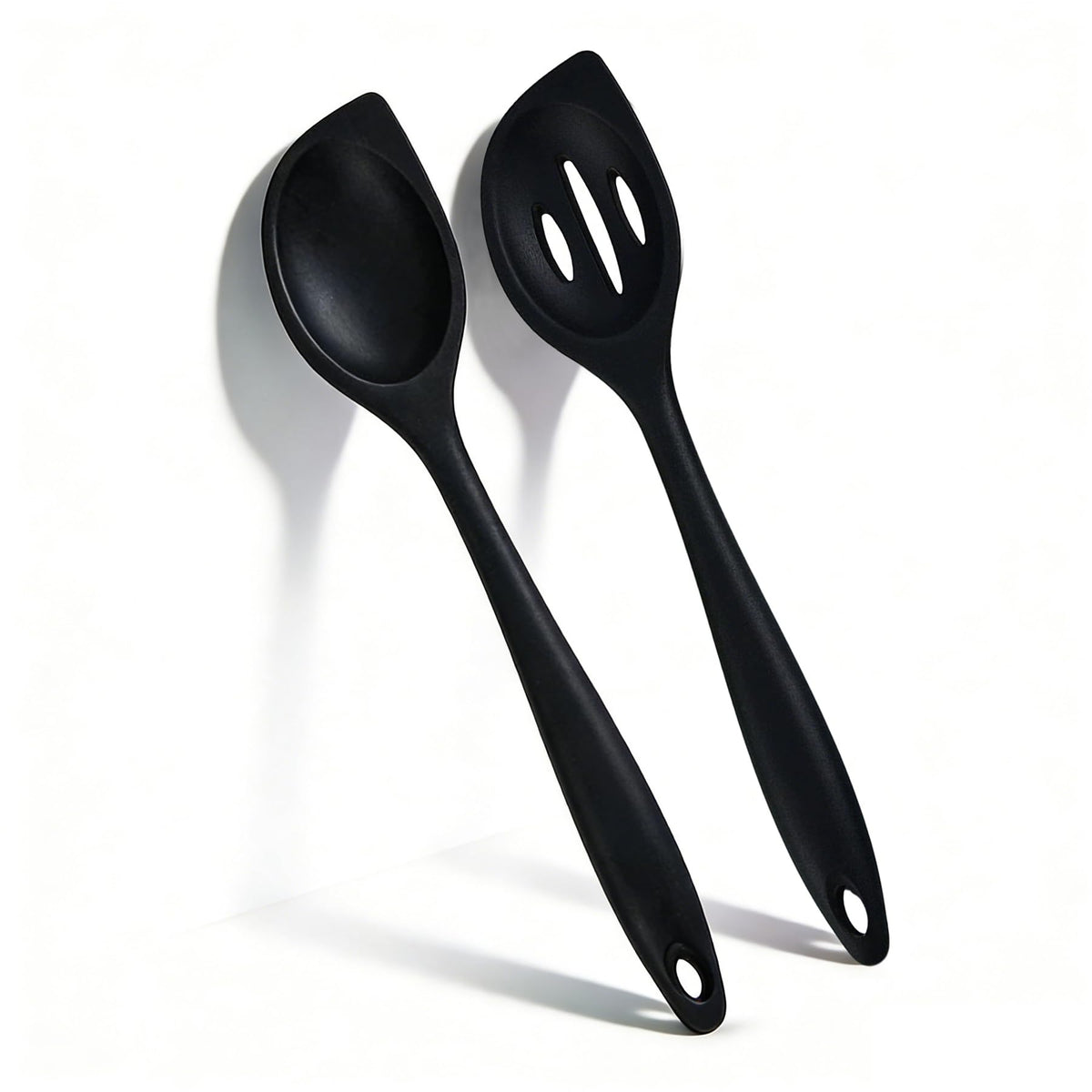 Silicone Cooking Spoon, Slotted Spatula Spoon for Nonstick Cookware