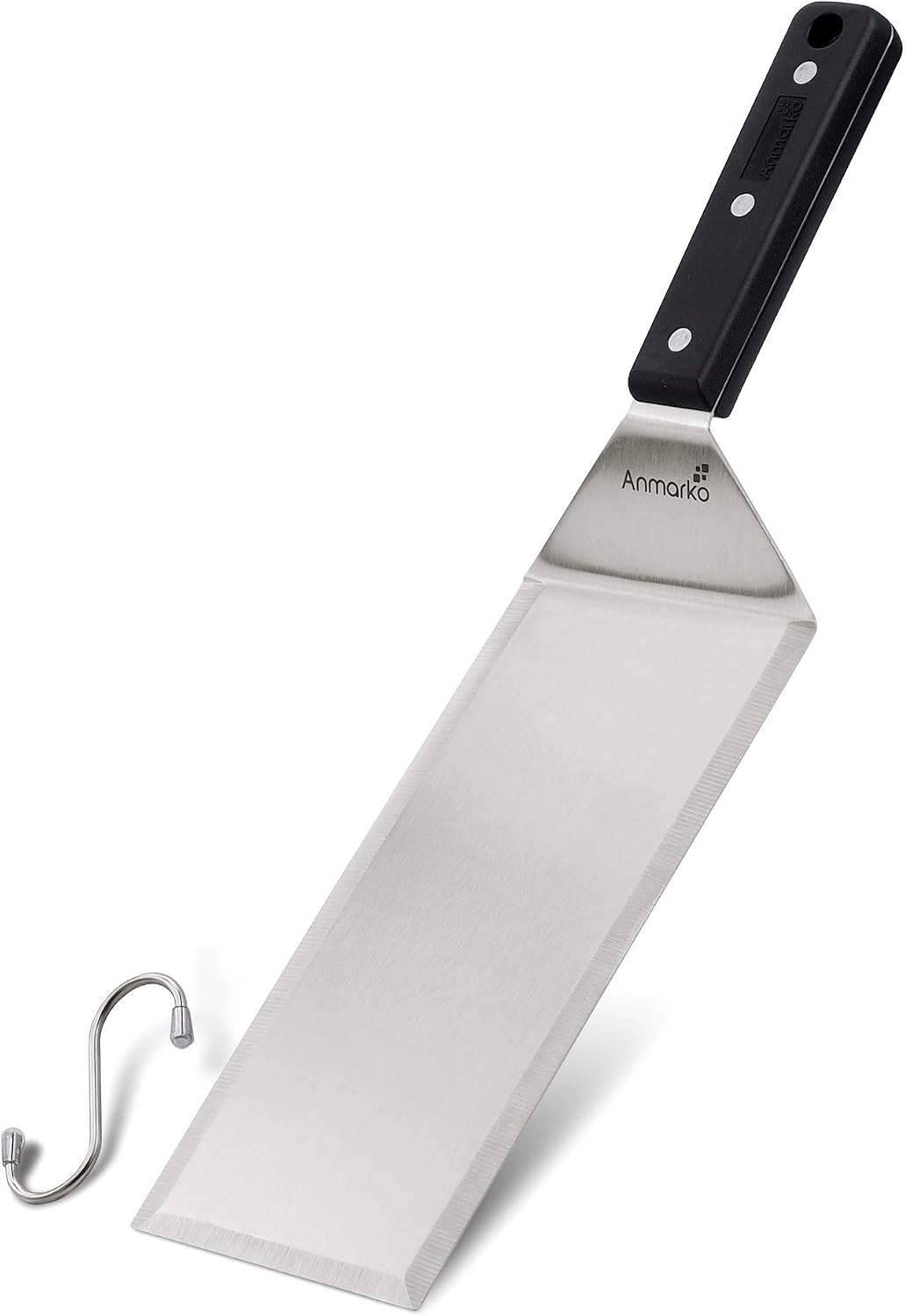 Stainless Steel Metal Griddle 4 x 8 inch Spatula - Spatula Hamburger Turner Scraper - Pancake Flipper - Great for BBQ Grill and Flat Top Griddle - Commercial Grade