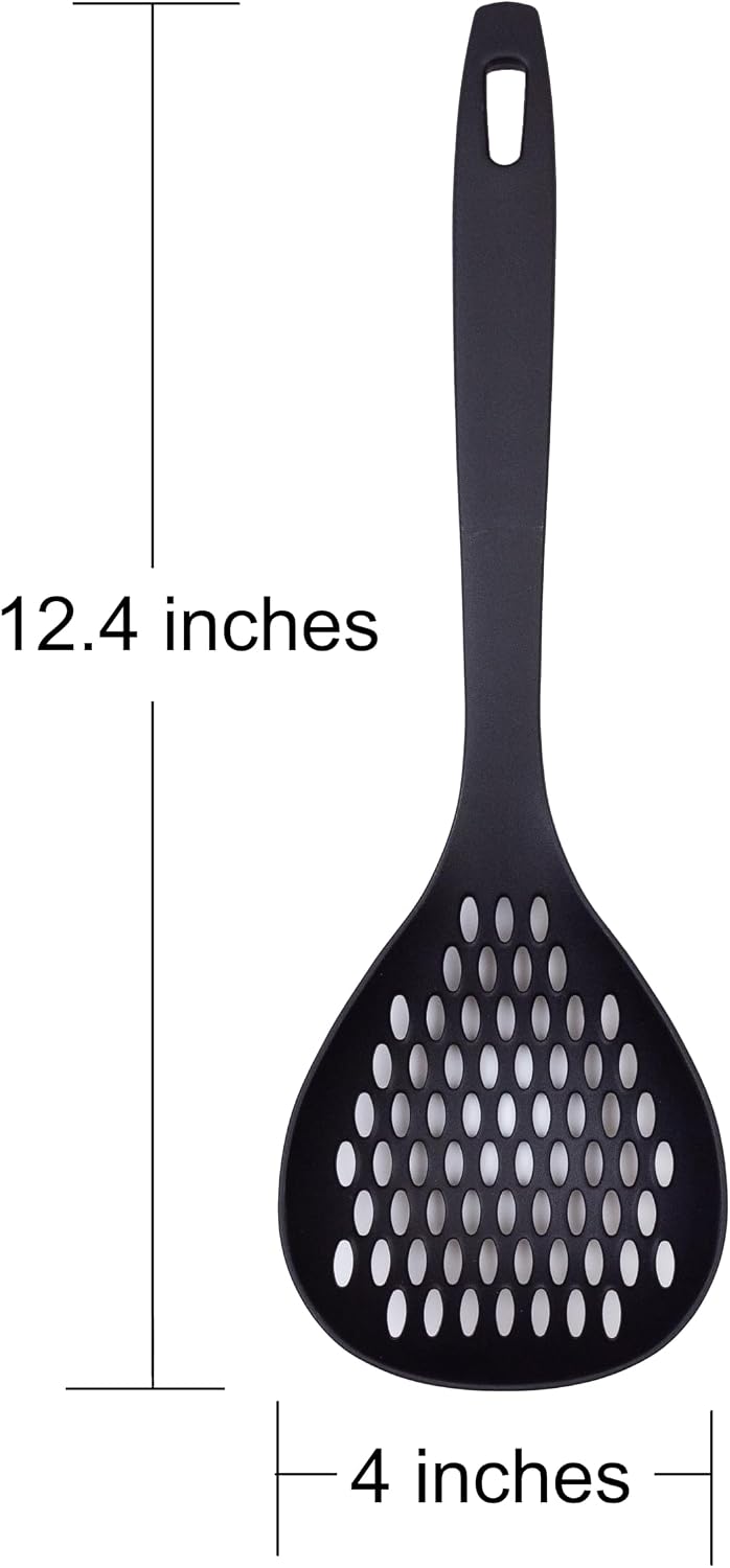 Nylon Slotted Spoon – 12.2" Lightweight, BPA-Free, Heat-Resistant, Non-Scratch Kitchen Utensil – Made in Japan