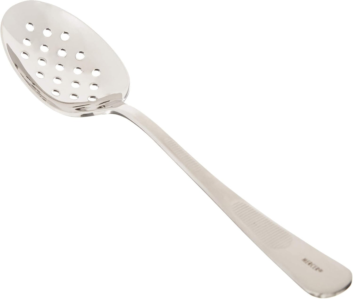 Mercer Culinary 7-8 Inch, Silver Plating Spoon, Perforated Bowl, 7 7-8-Inch, 7 7-8"