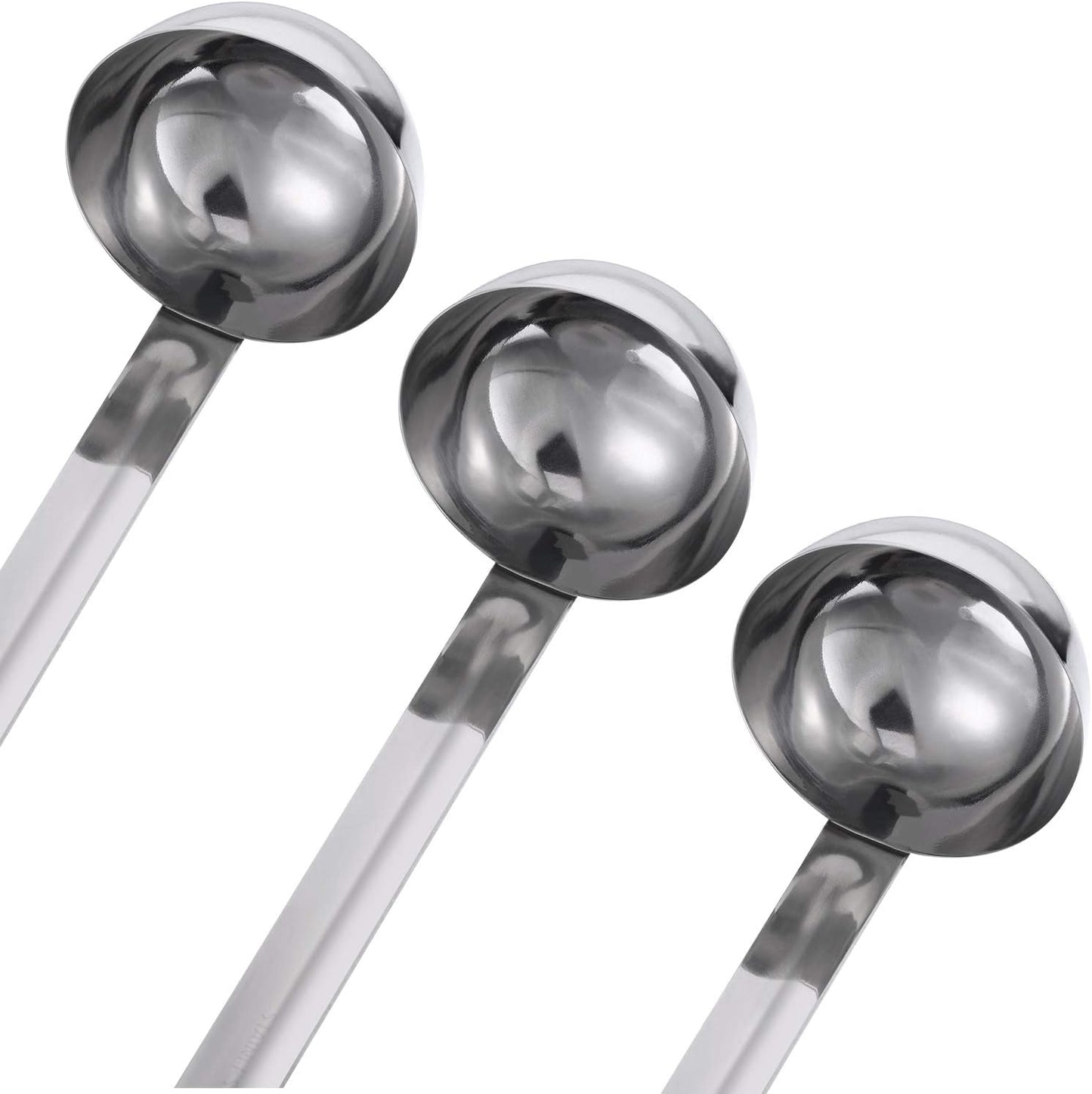 Meekoo 3 Pcs Stainless Steel Ladles Soup with Long Handle,2 oz
