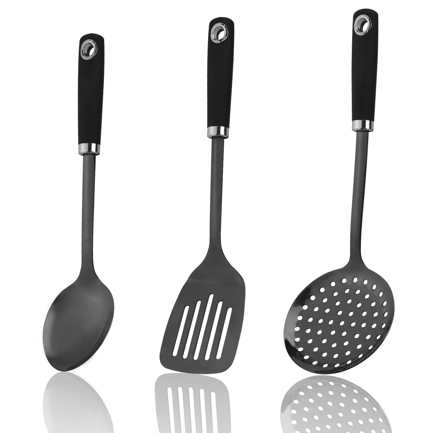 Stainless Steel Slotted Turner Spatula, Thin Edge Turner, Silver