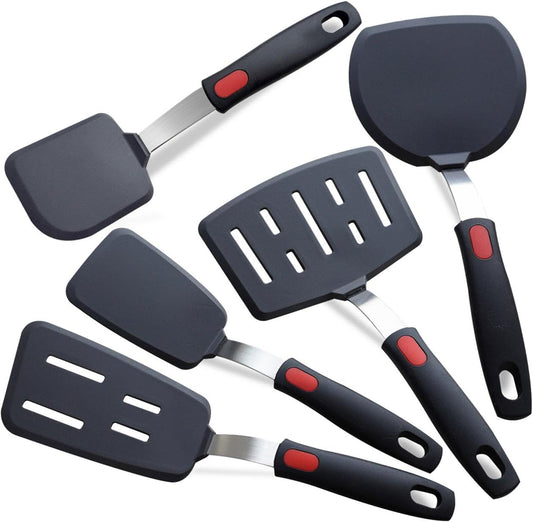Silicone Spatula Set Turner 5-Pack Spatulas