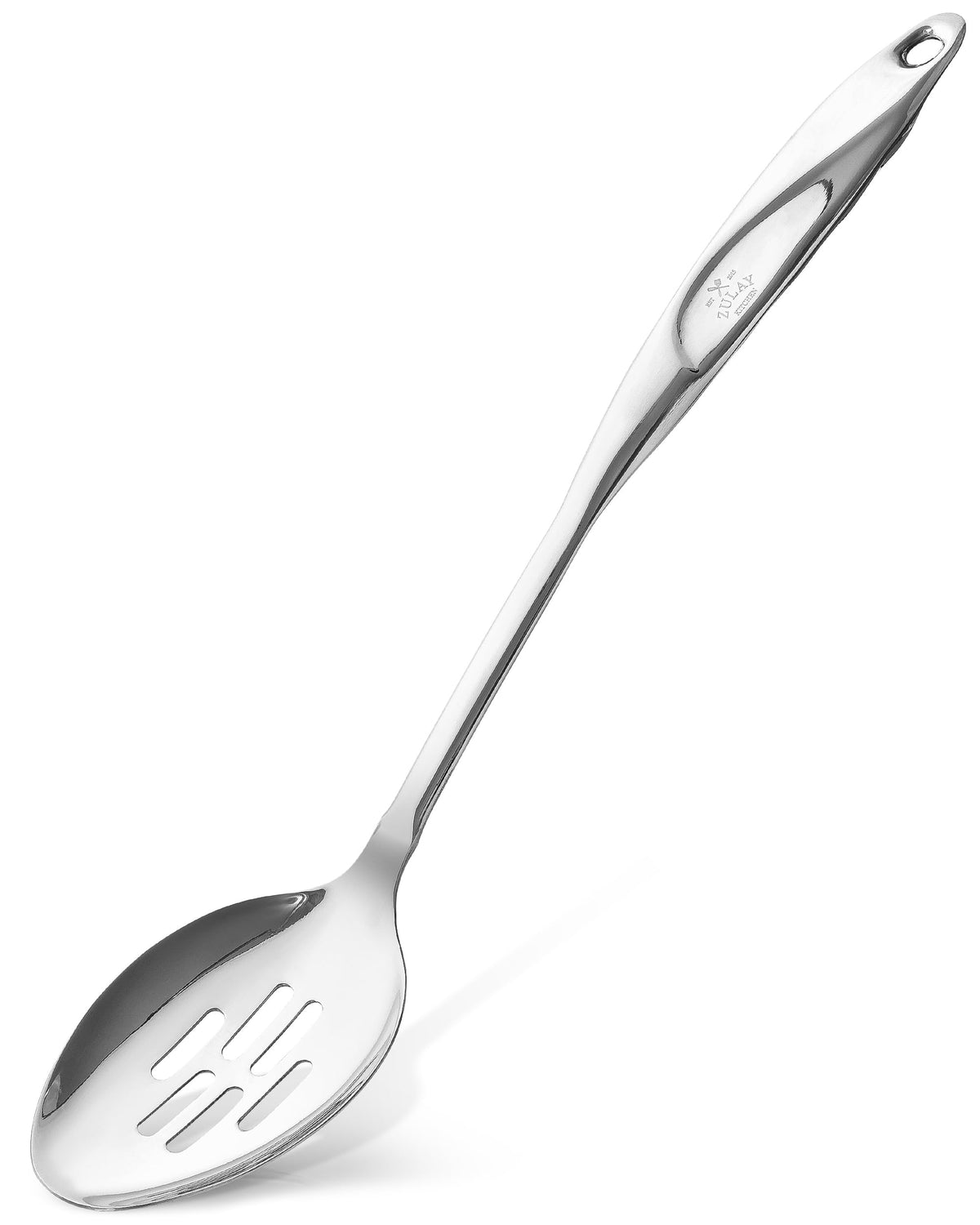 Zulay Kitchen Stainless Steel Soup Ladle - 13” Large Ladle for Soups, Stews & Sauces - Durable, Heat-Resistant, Rust-Proof & Dishwasher Safe Kitchen Utensil with Ergonomic Handle