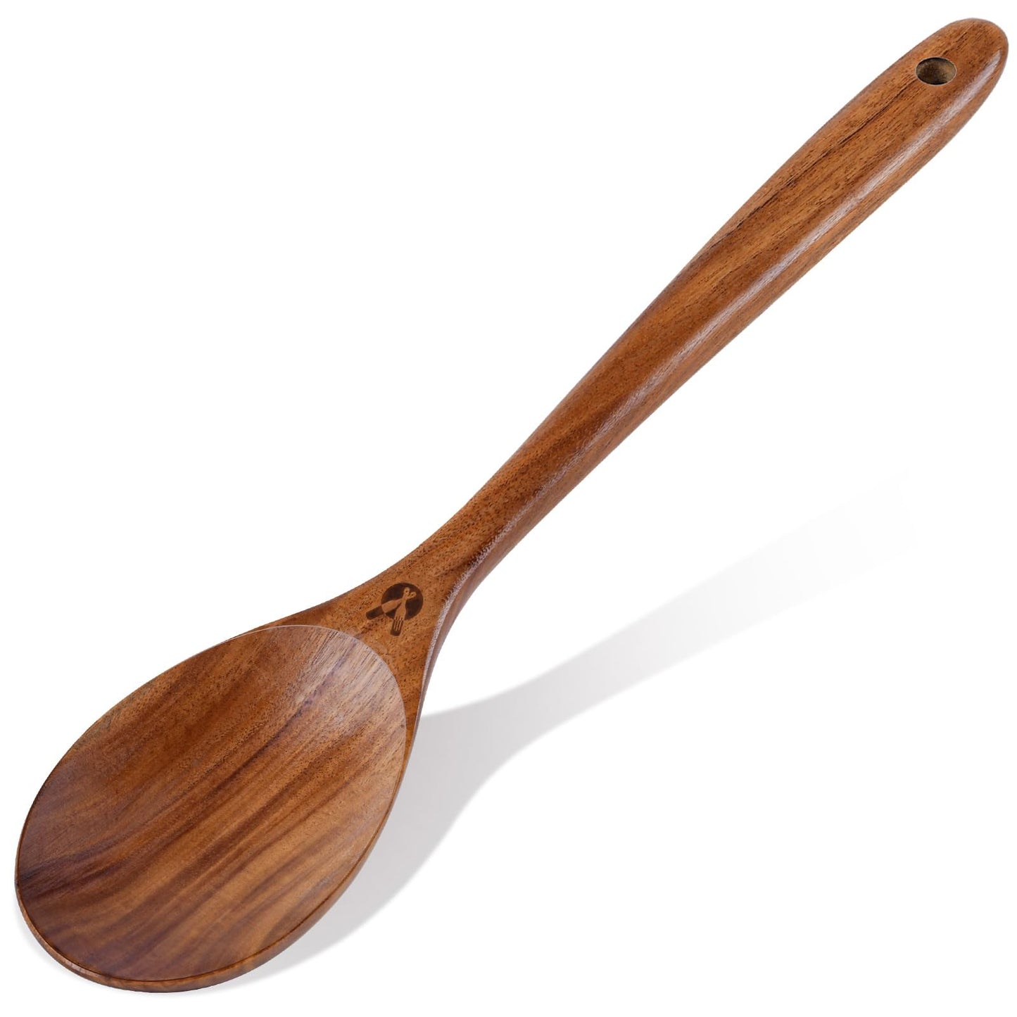 Wooden Slotted Spoons for Cooking, Teak Wooden Kitchen Utensils for Serving